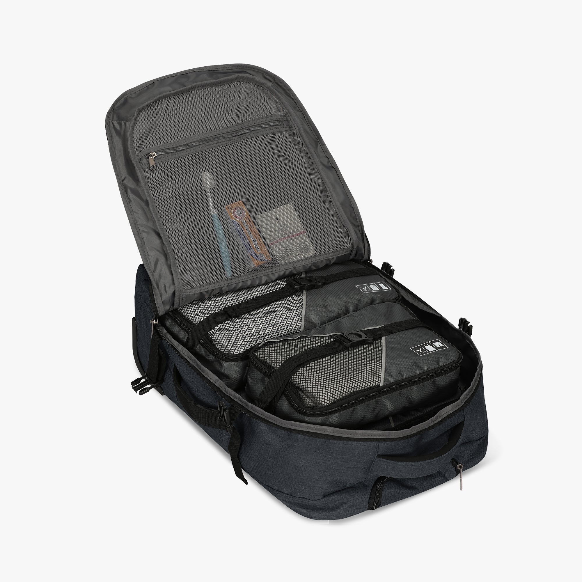 Expedition 63L 2-in-1 Rolling Backpack + PackPal Cube Set-Gray