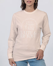 Latte & Liftoff Unisex Long Sleeve Tee | Lane Seven