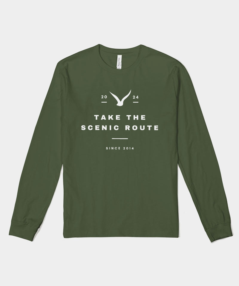 The Scenic Route Unisex Jersey Long Sleeve Tee | Bella + Canvas