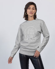 Latte & Liftoff Unisex Premium Crewneck Sweatshirt | Lane Seven