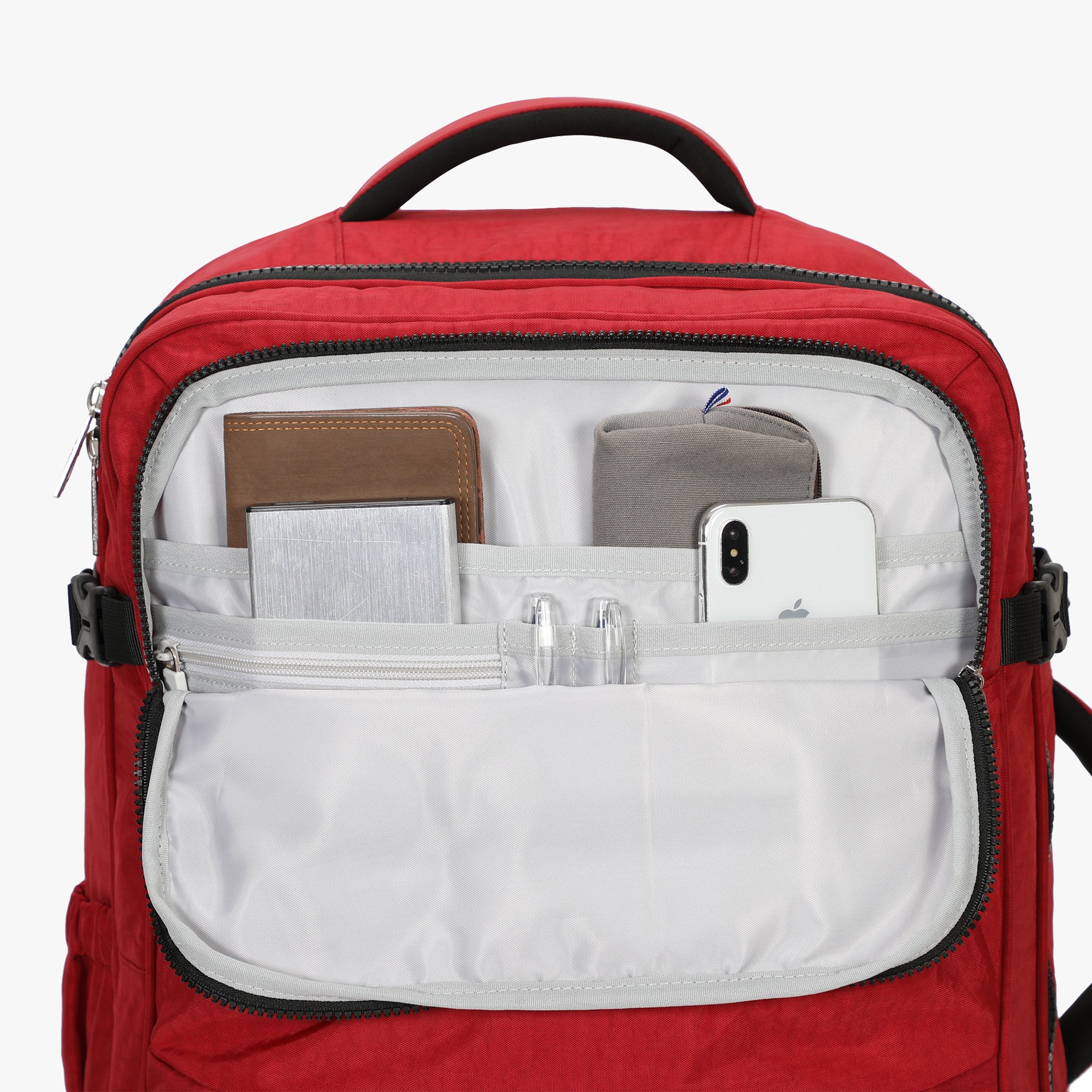 Voyager 44L Expandable Travel Backpack x PackPal Cube Set-Red