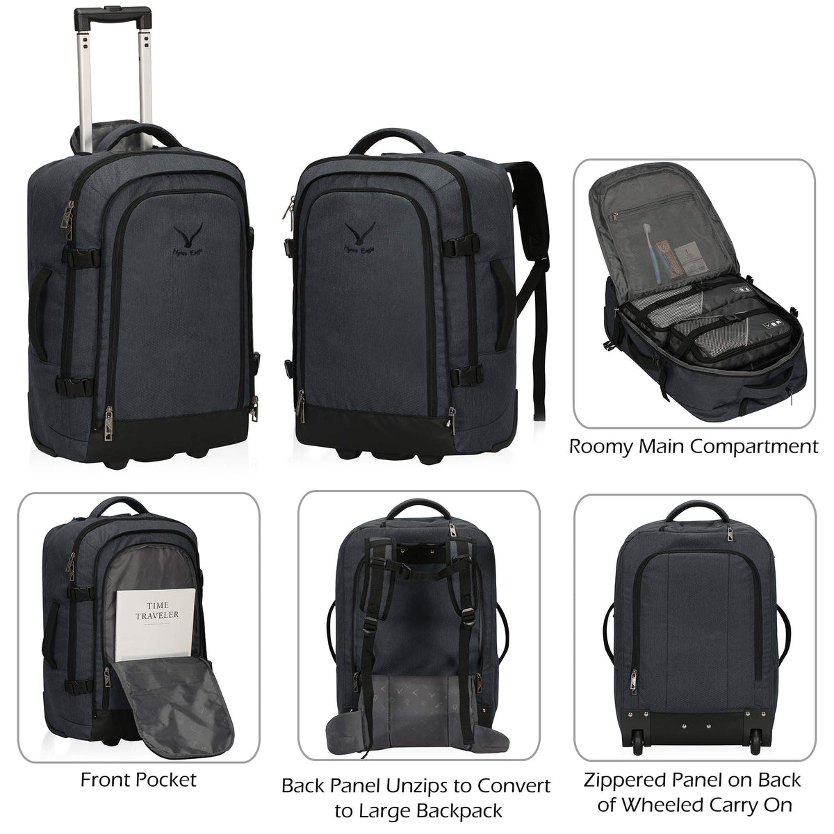 Hynes Eagle Travel Pack: Travel Backpack, Carry on Luggage, Packing Cubes (3PCS)